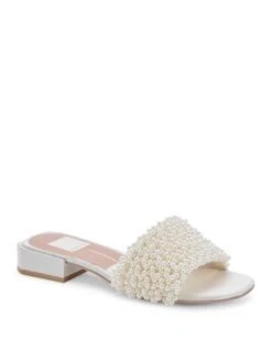 Women's Halie Embellished Low Heel Slide Sandals - Dolce Vita