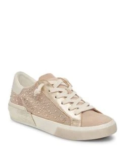 Women's Zina Embellished Lace Up Low Top Sneakers - Dolce Vita