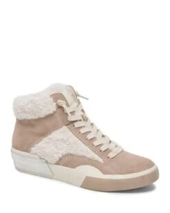 Women's Zilvia Plush Lace Up Zip High Top Sneakers - Dolce Vita -Dolce Vita Shop 13040076 fpx