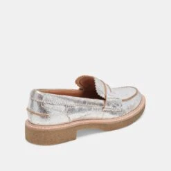 Dolce Vita ARABEL LOAFERS SILVER DISTRESSED LEATHER -Dolce Vita Shop DOLCEVITA FLATS ARABEL SILVERDISTRESSEDLEATHER 03