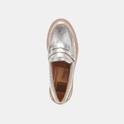 Dolce Vita ARABEL LOAFERS SILVER DISTRESSED LEATHER -Dolce Vita Shop DOLCEVITA FLATS ARABEL SILVERDISTRESSEDLEATHER 06