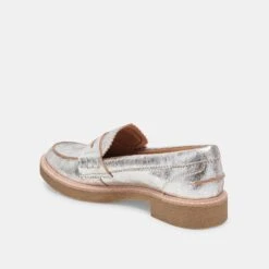 Dolce Vita ARABEL LOAFERS SILVER DISTRESSED LEATHER -Dolce Vita Shop DOLCEVITA FLATS ARABEL SILVERDISTRESSEDLEATHER 09